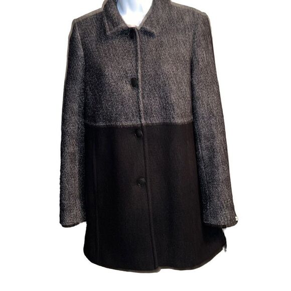 Lands' End Women Long Sleeves Pleated Semi Trapeze Sweater/Coat Size 9P - Picture 1 of 12